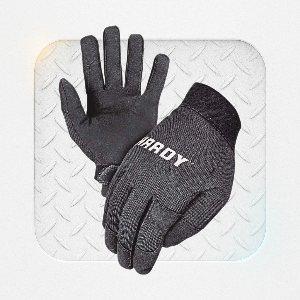 Hardy Synthetic Leather/Spandex Mechanics Gloves (Pack of 1, Medium) by Centaur Products
