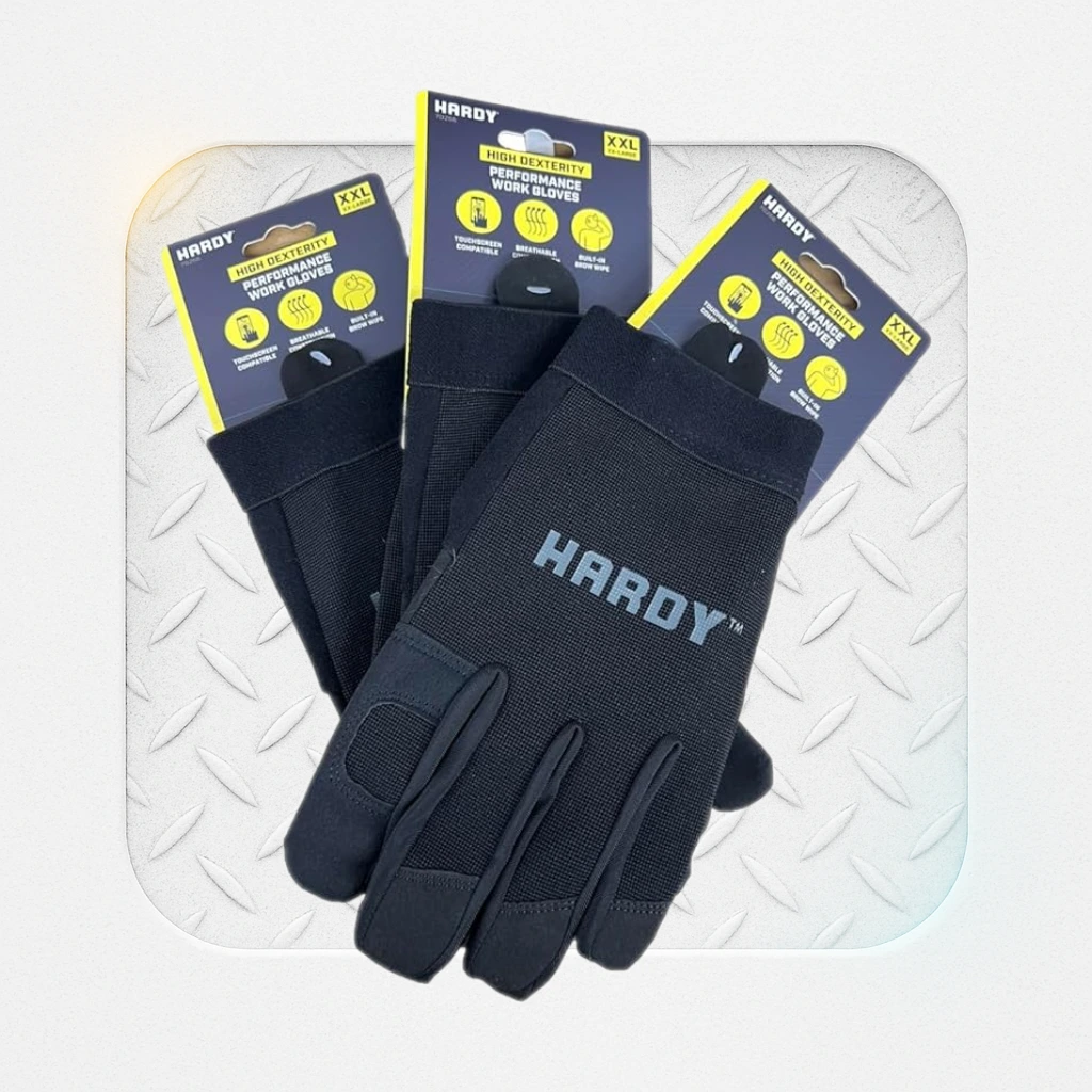 Generic New Hardy Synthetic Spandex Mechanics Work Gloves (Pack of 3), XX-Large, Black, 70257
